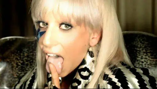 Lady Gaga Licking Her Finger