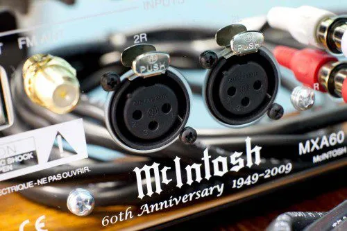 Rear input panel of the McIntosh MXA60