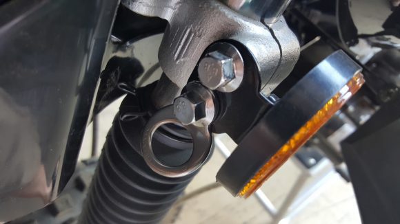 Motorcycle Strap Rings on the Hawk 250