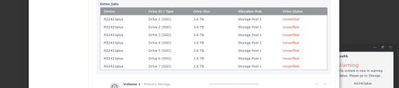 Troubleshooting unverified drive warnings on Synology SSDs and HDDs for optimal storage performance.