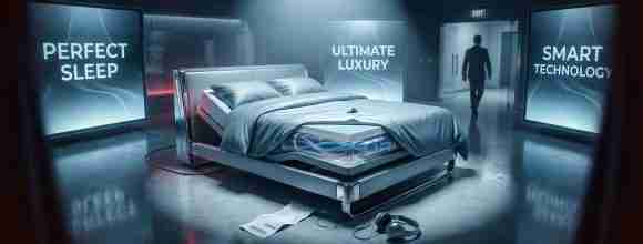 Modern Sleep Number bed showcasing smart tech and luxury design in a sleek showroom.
